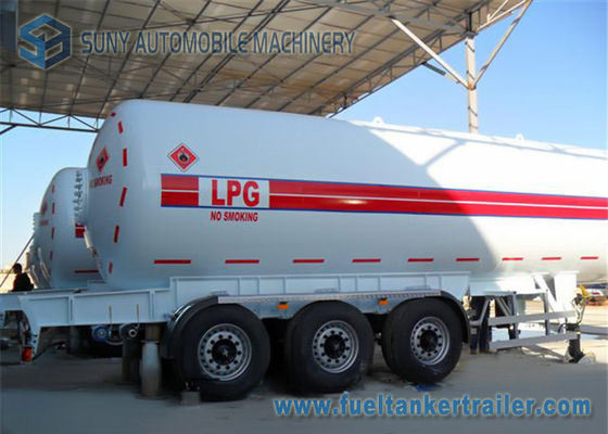 3 Axle 25 Ton LPG Propane Gas Tanker Trailer 13000*2500*3990mm