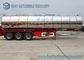 Ellipse Steam Heat Bitumen Tank Trailer , 28000L 2 Axle Semi Truck Trailer